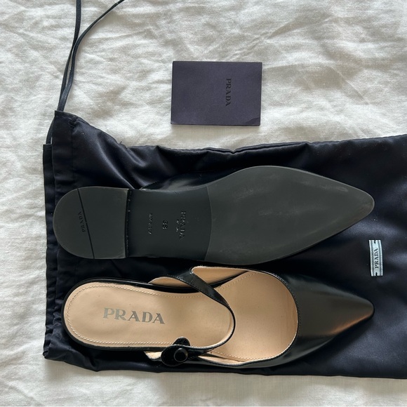 Prada Leather Mary Jane Mules 38 - Picture 2 of 3